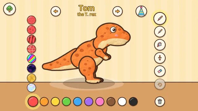The paint studio with a T. rex